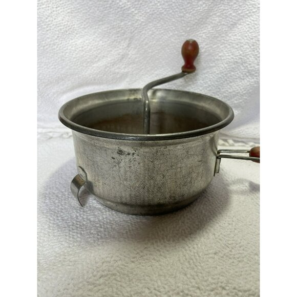 Food Mill Manual Ricer Masher Vintage With Wood Handles - Picture 7 of 8